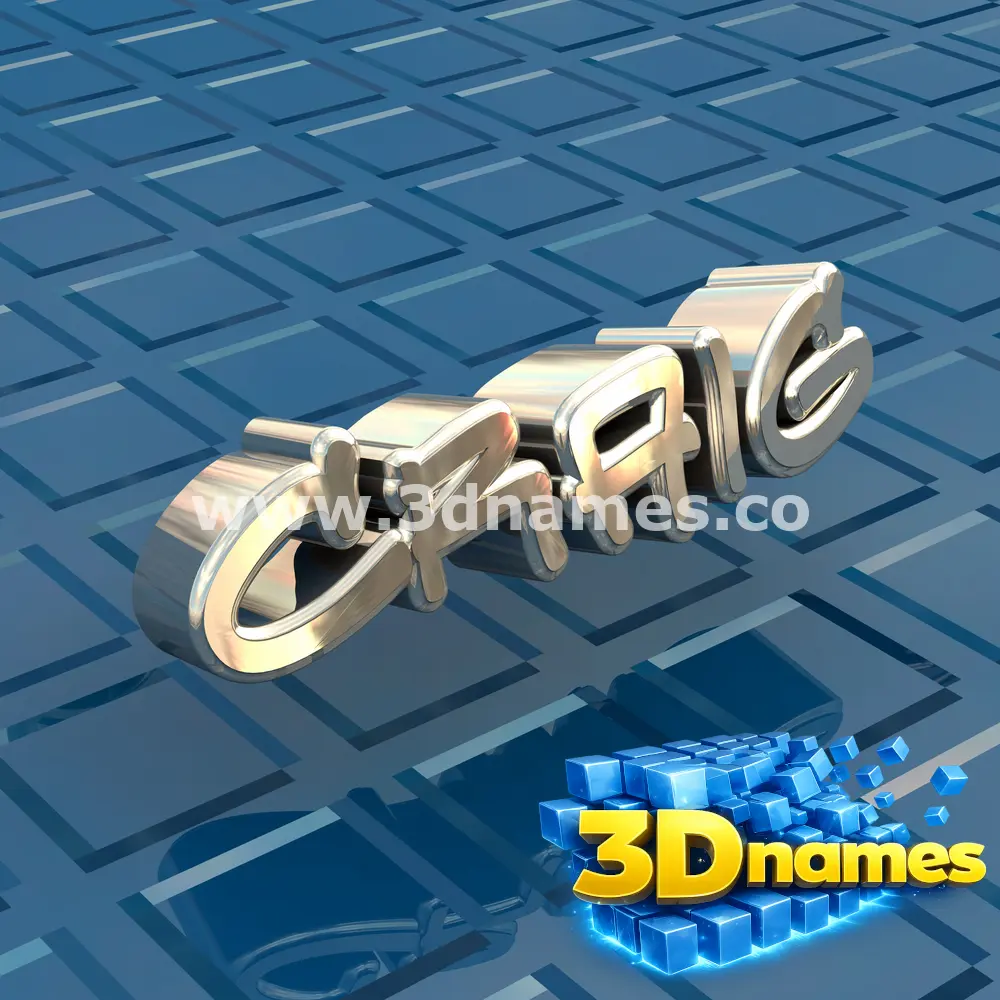 craig in Blue Bling style - 3D name wallpaper