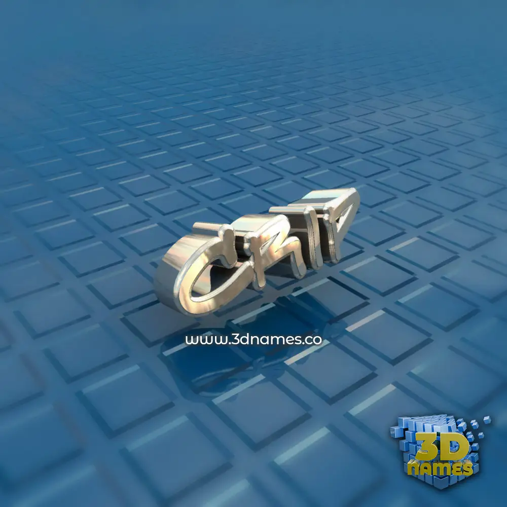 crip in Blue Bling style - 3D name wallpaper