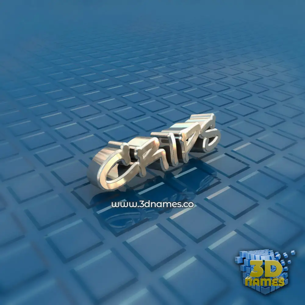 crips in Blue Bling style - 3D name wallpaper