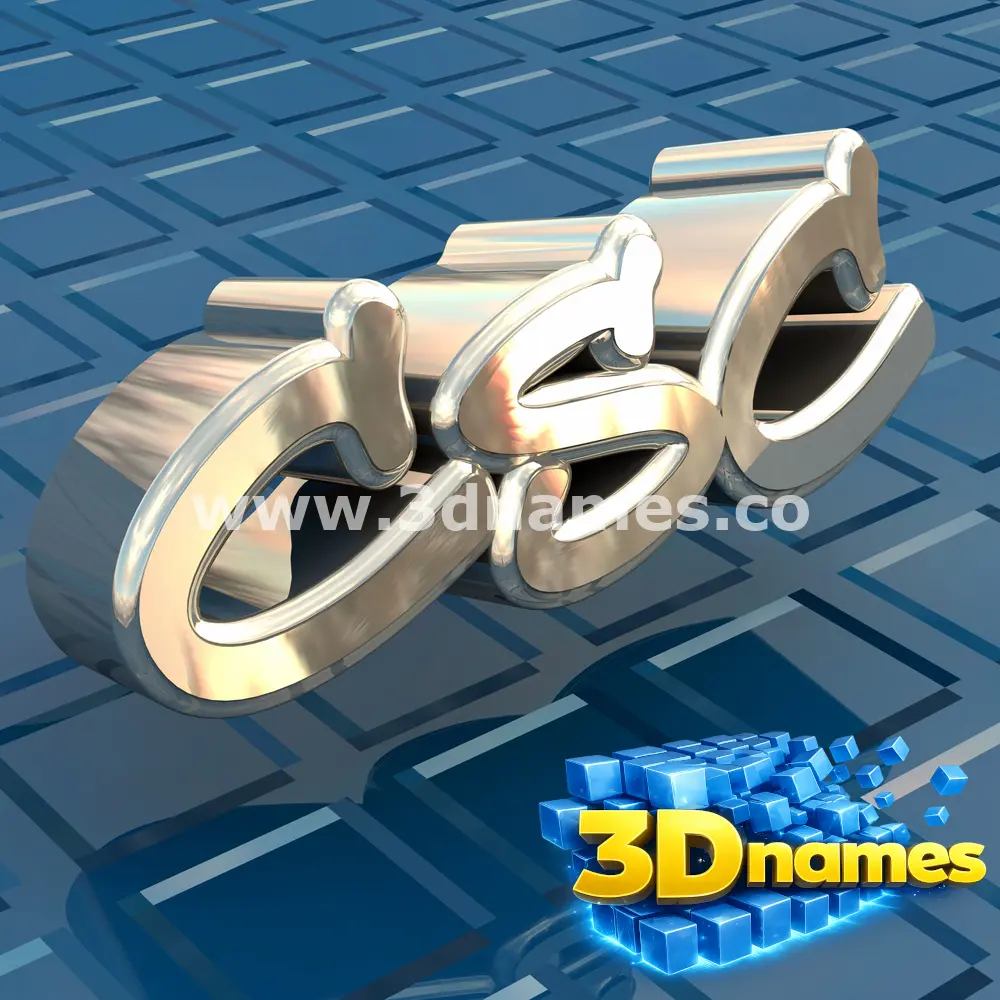 csc in Blue Bling style - 3D name wallpaper