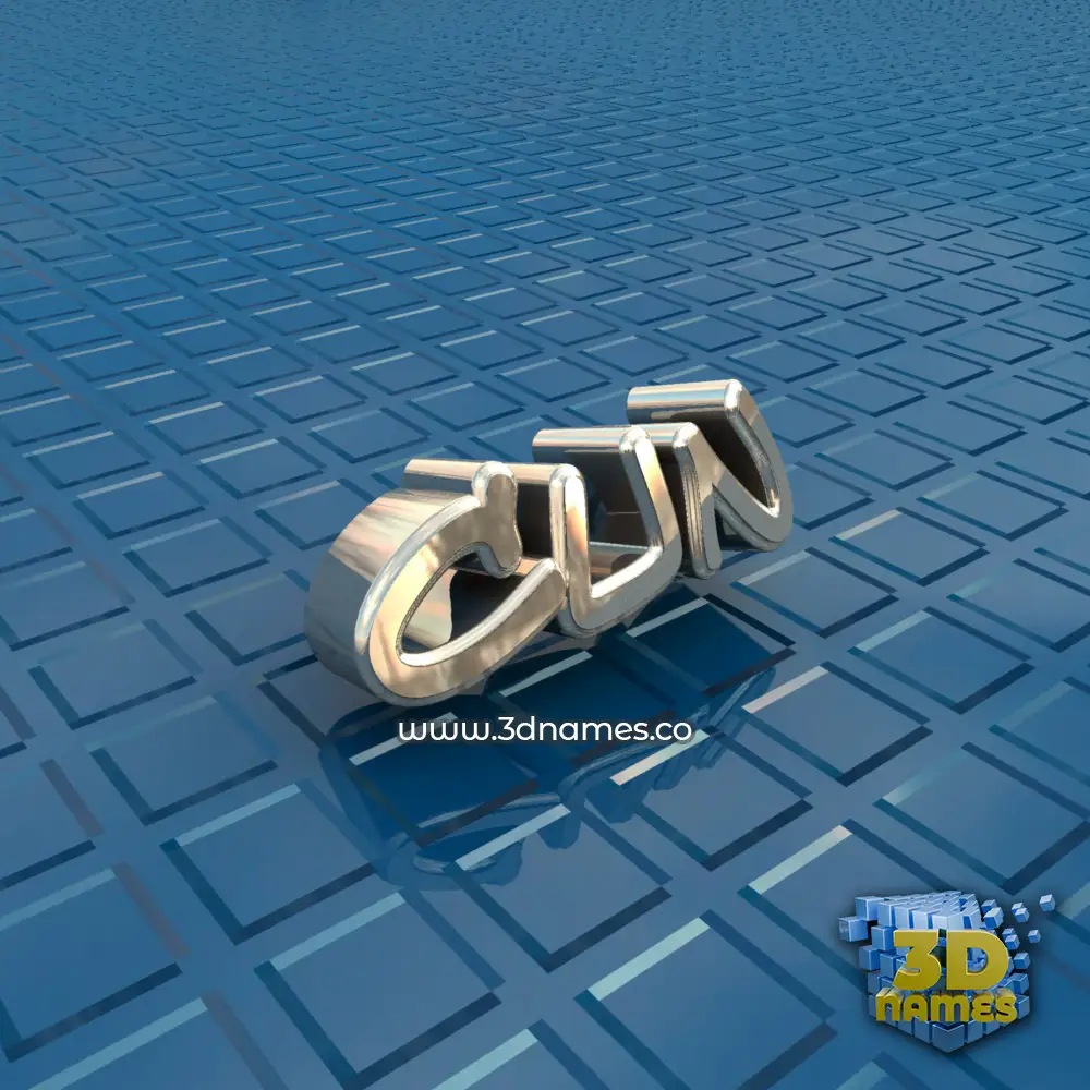 cun in Blue Bling style - 3D name wallpaper