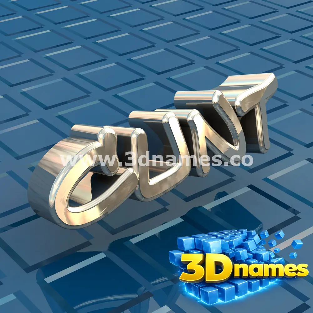 cunt in Blue Bling style - 3D name wallpaper