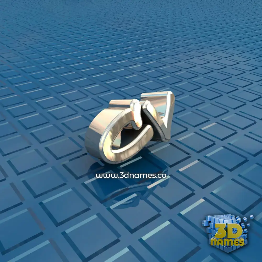 cv in Blue Bling style - 3D name wallpaper