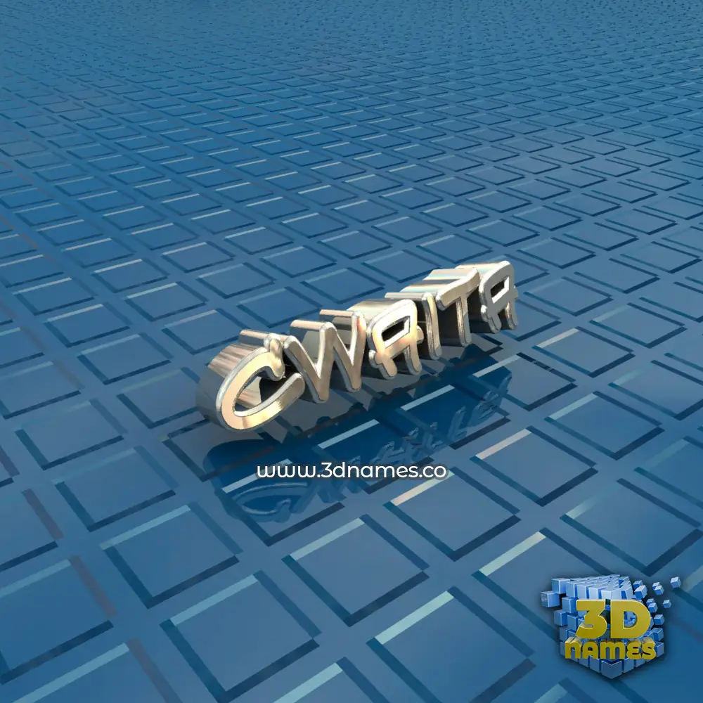 cwaita in Blue Bling style - 3D name wallpaper