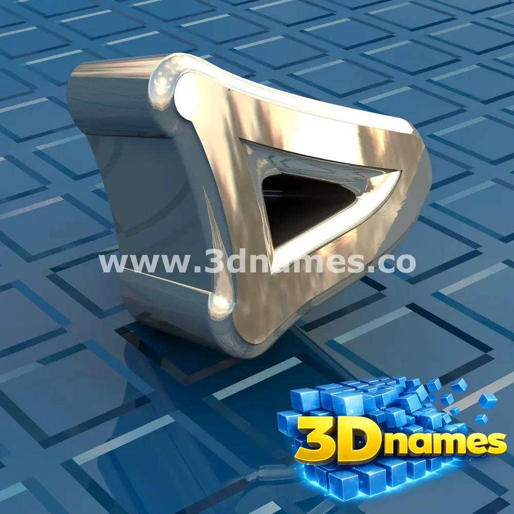 d in Blue Bling style - 3D name wallpaper