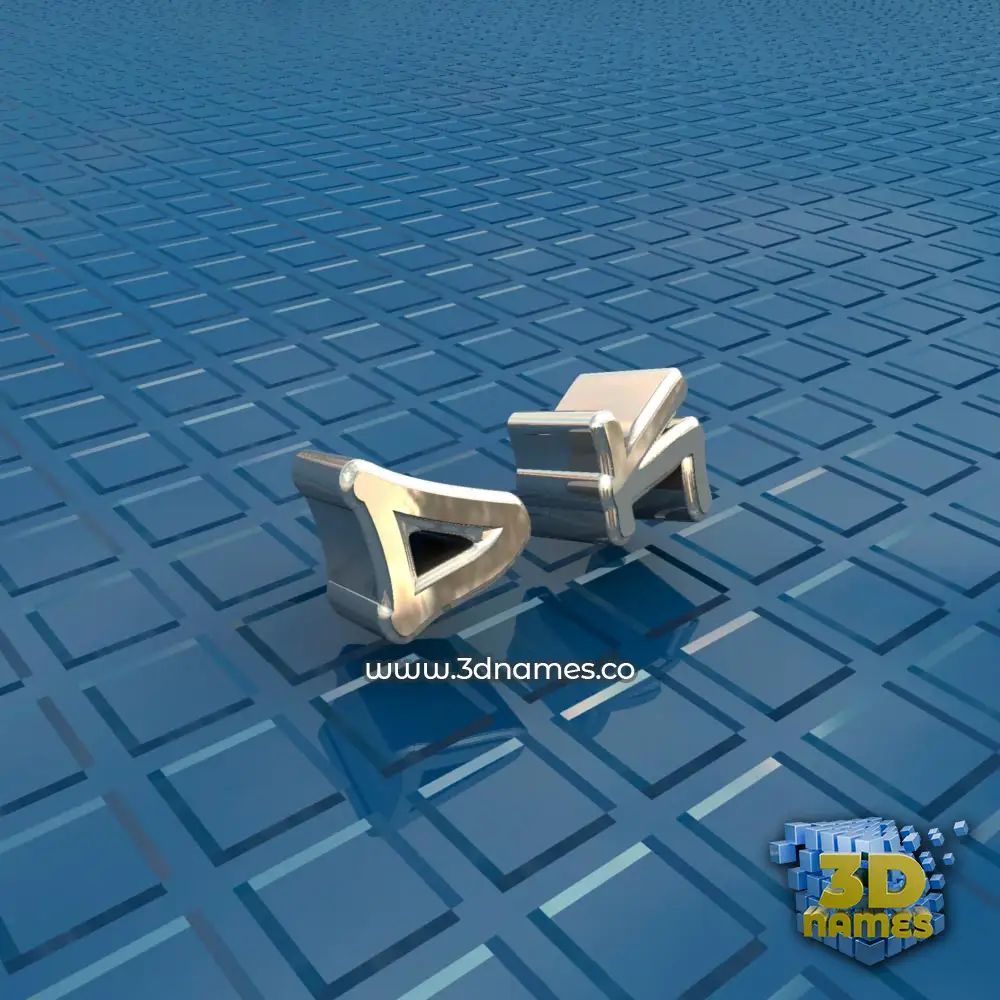 d k in Blue Bling style - 3D name wallpaper