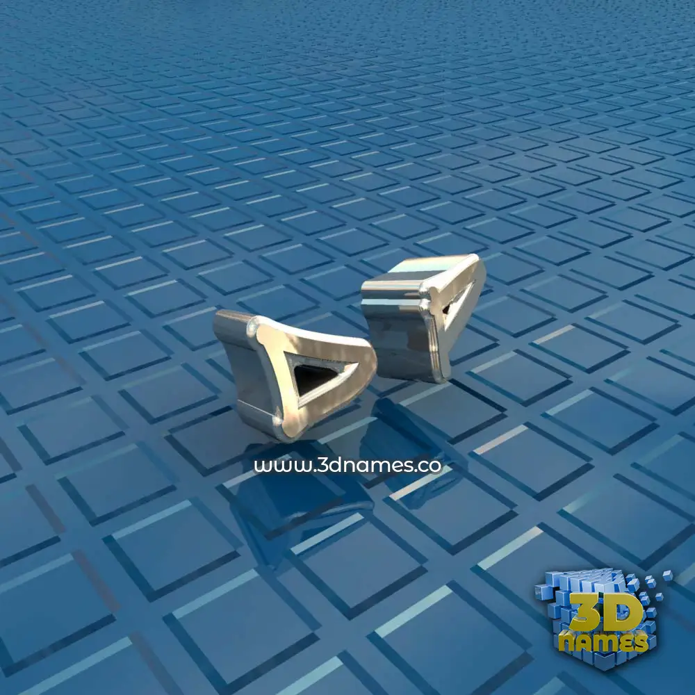 d p in Blue Bling style - 3D name wallpaper