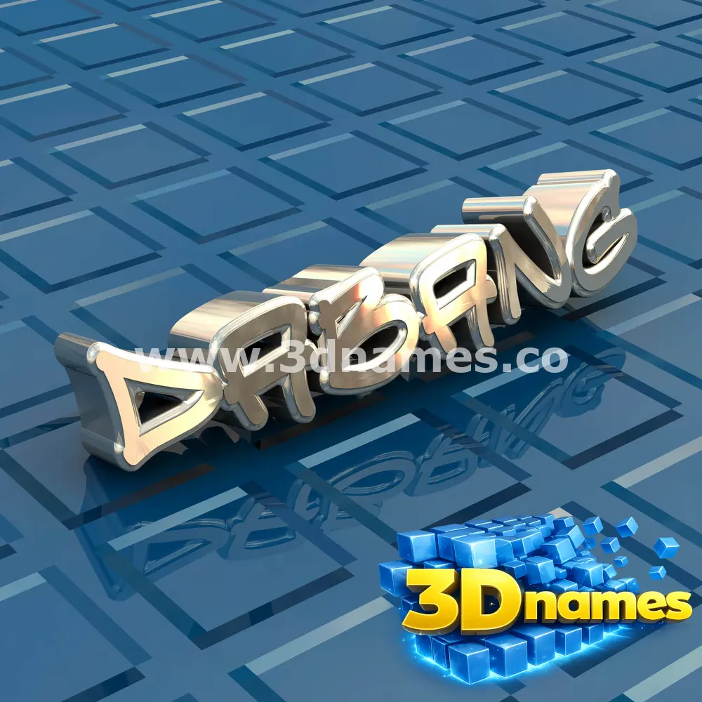 dabang in Blue Bling style - 3D name wallpaper