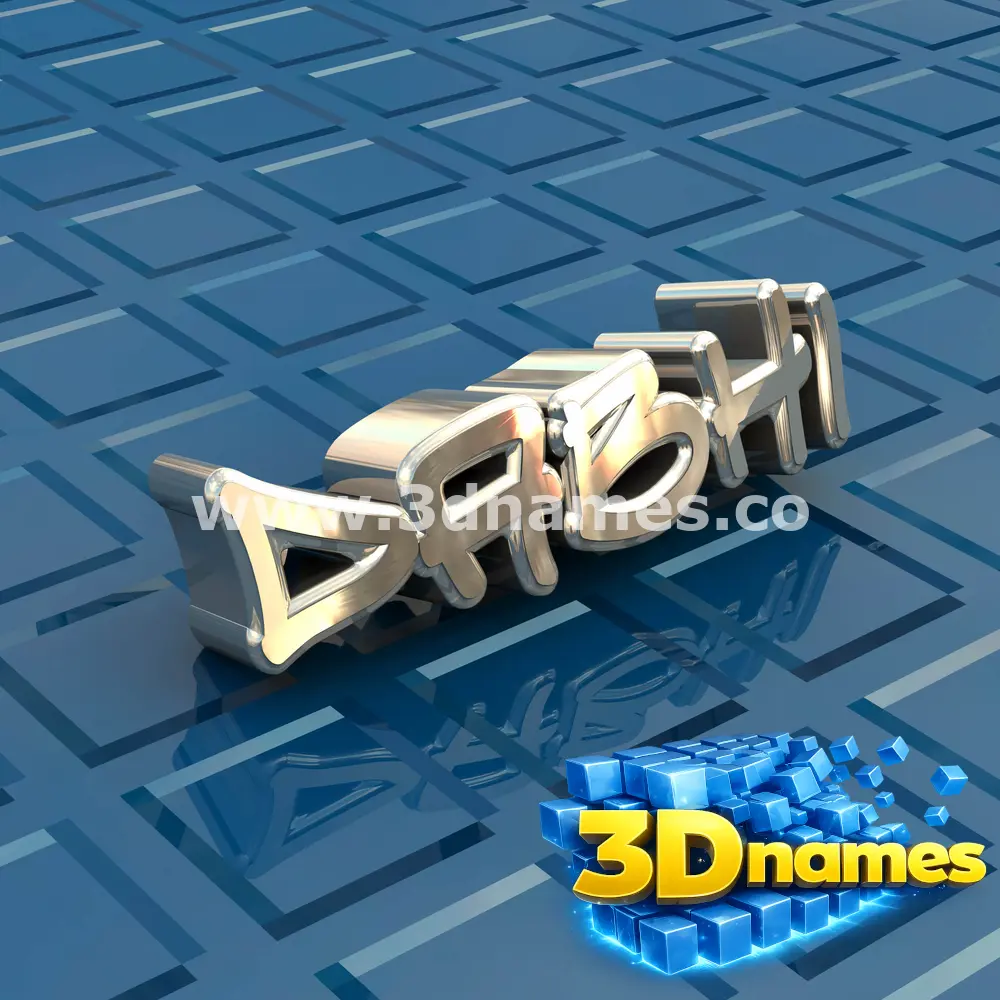 dabhi in Blue Bling style - 3D name wallpaper