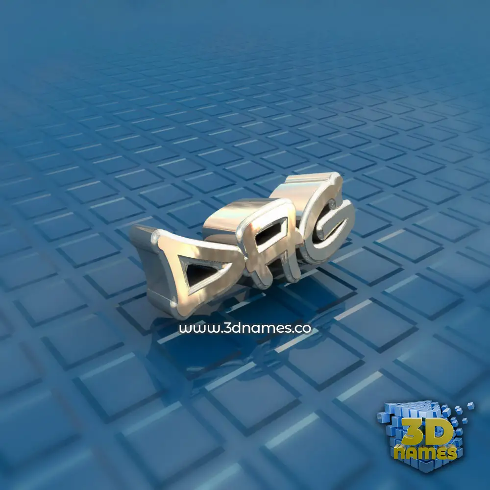 dag in Blue Bling style - 3D name wallpaper