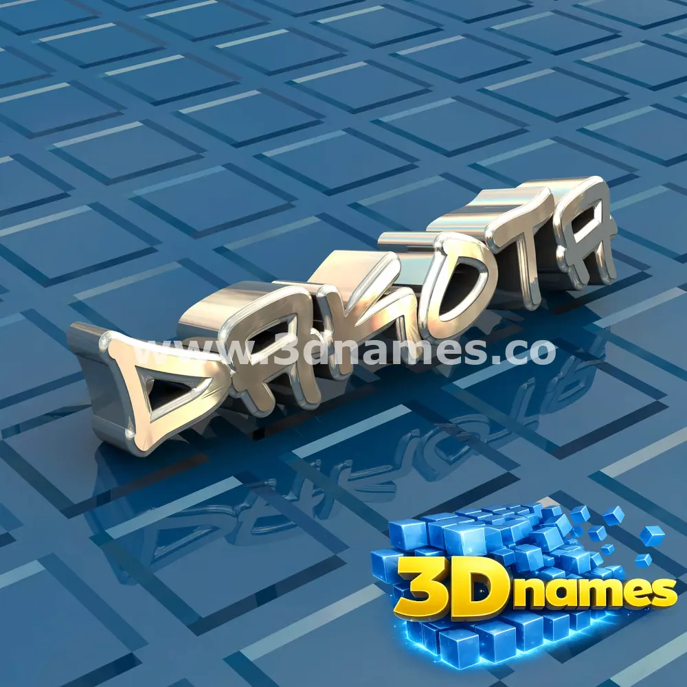 dakota in Blue Bling style - 3D name wallpaper