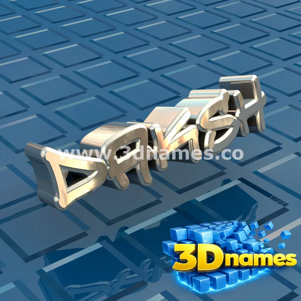 daksh in Blue Bling style - 3D name wallpaper
