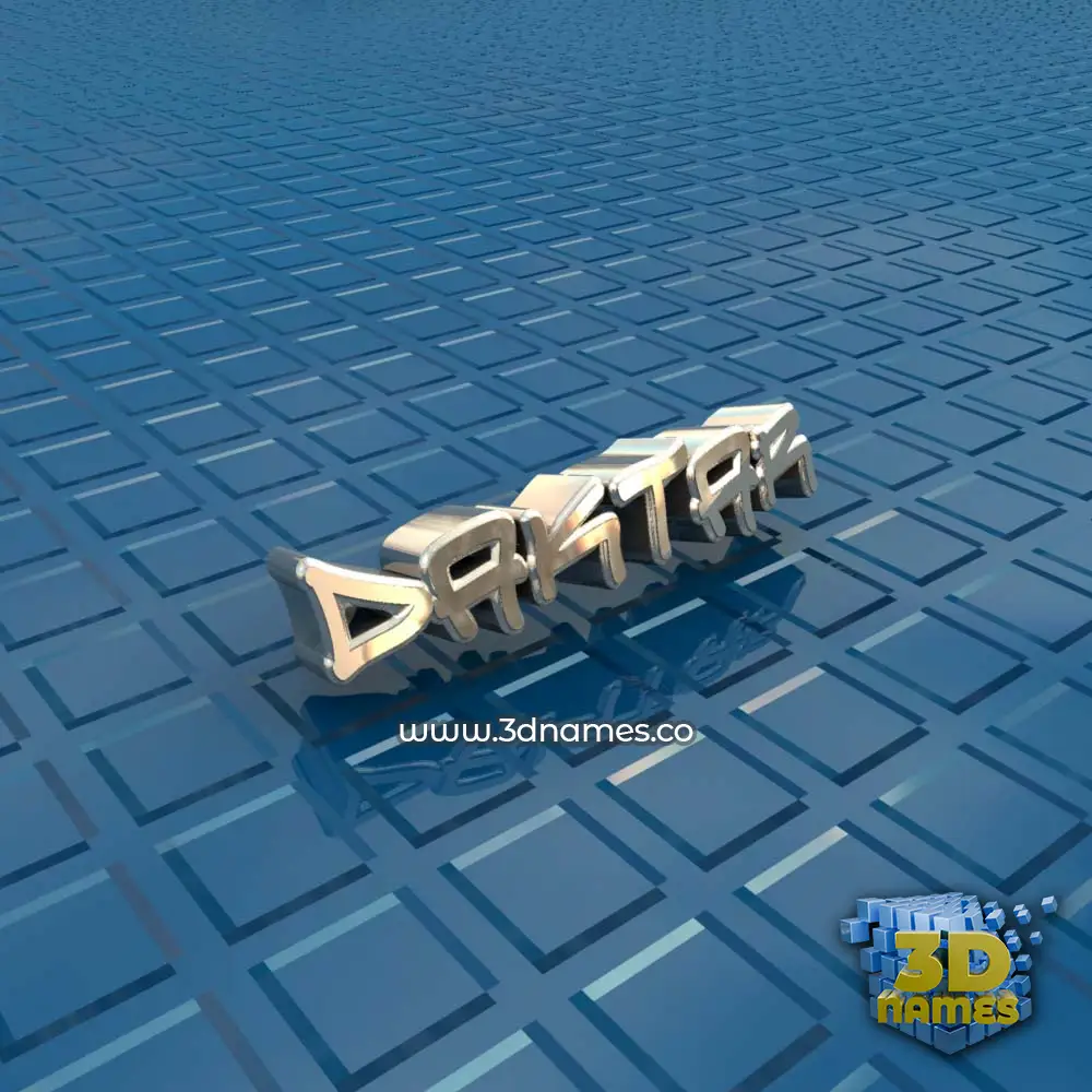 daktar in Blue Bling style - 3D name wallpaper