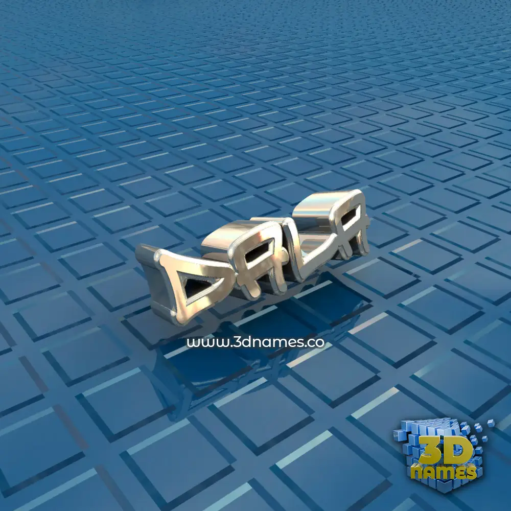 dala in Blue Bling style - 3D name wallpaper