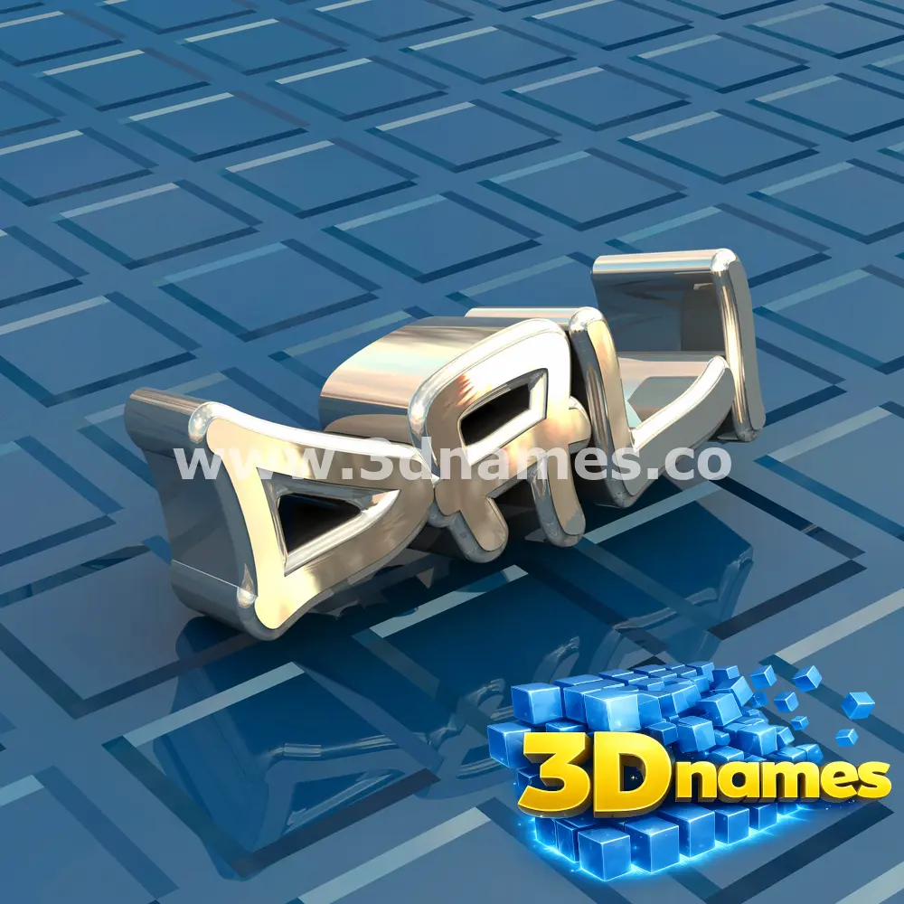 dali in Blue Bling style - 3D name wallpaper