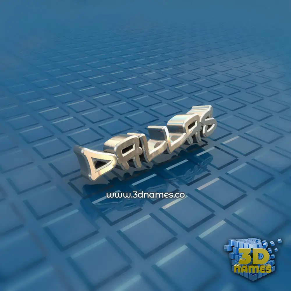dallas in Blue Bling style - 3D name wallpaper