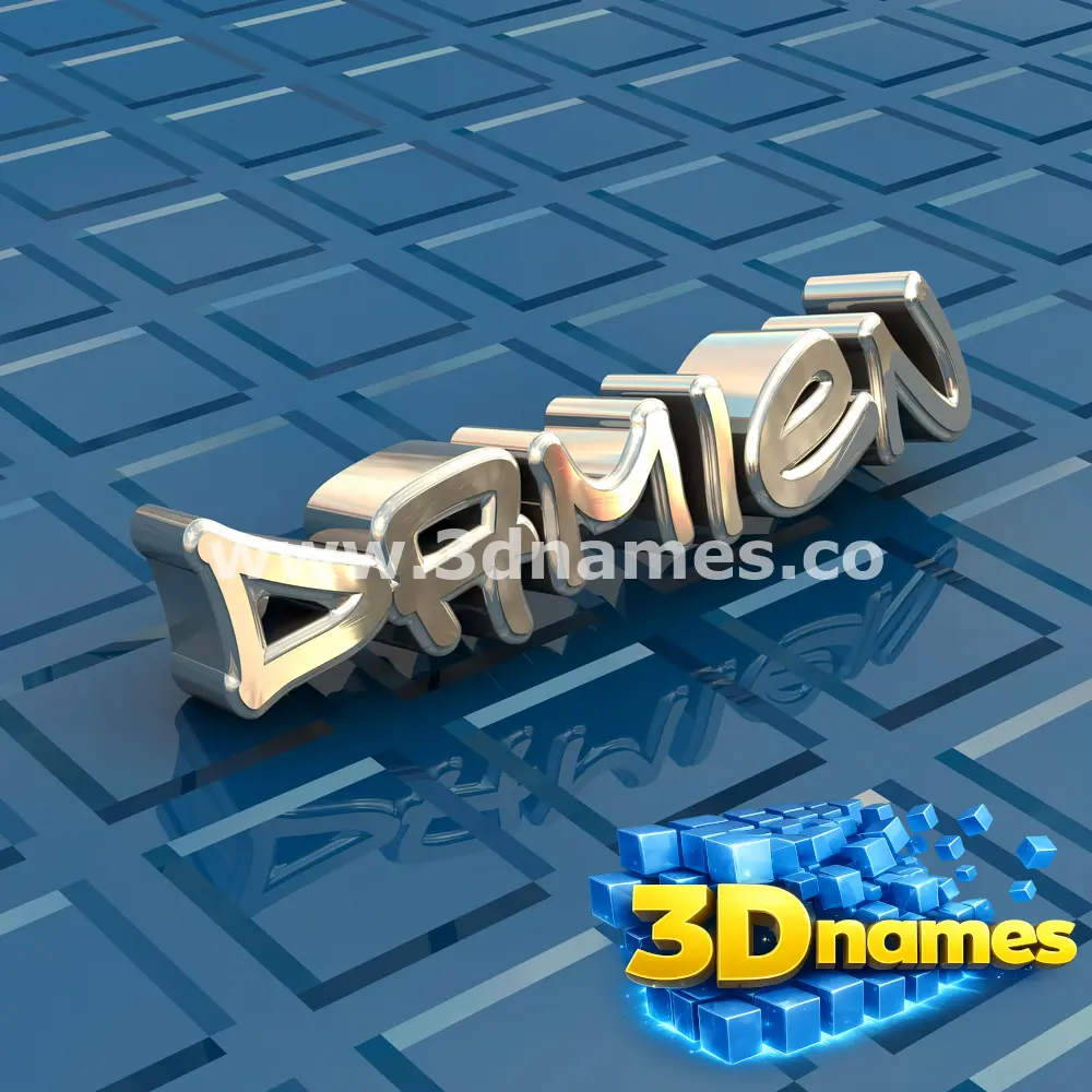 damien in Blue Bling style - 3D name wallpaper