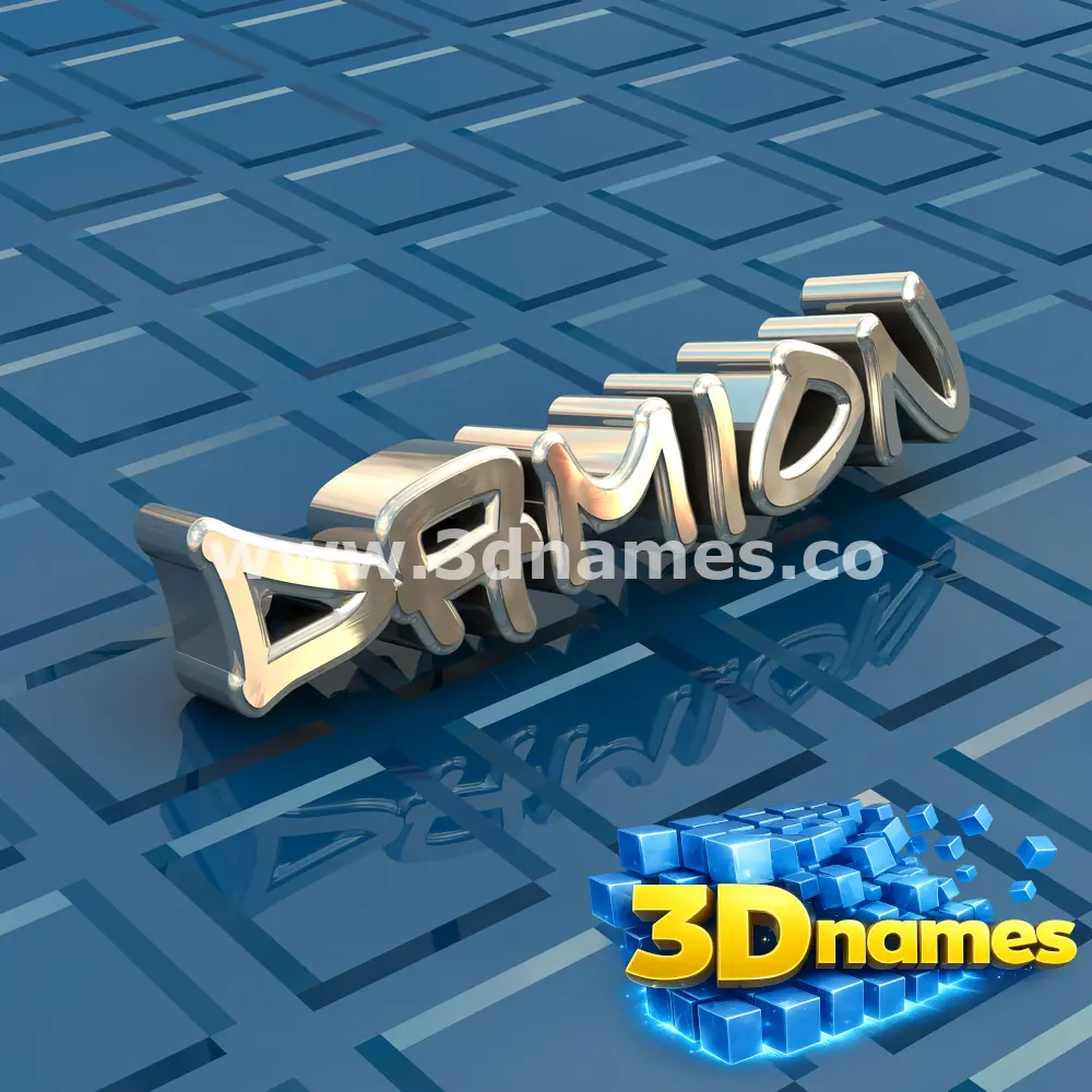damion in Blue Bling style - 3D name wallpaper