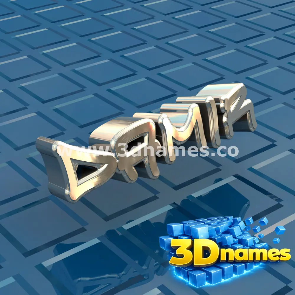 damir in Blue Bling style - 3D name wallpaper