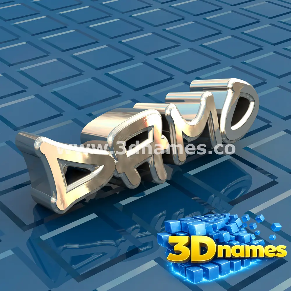 damo in Blue Bling style - 3D name wallpaper