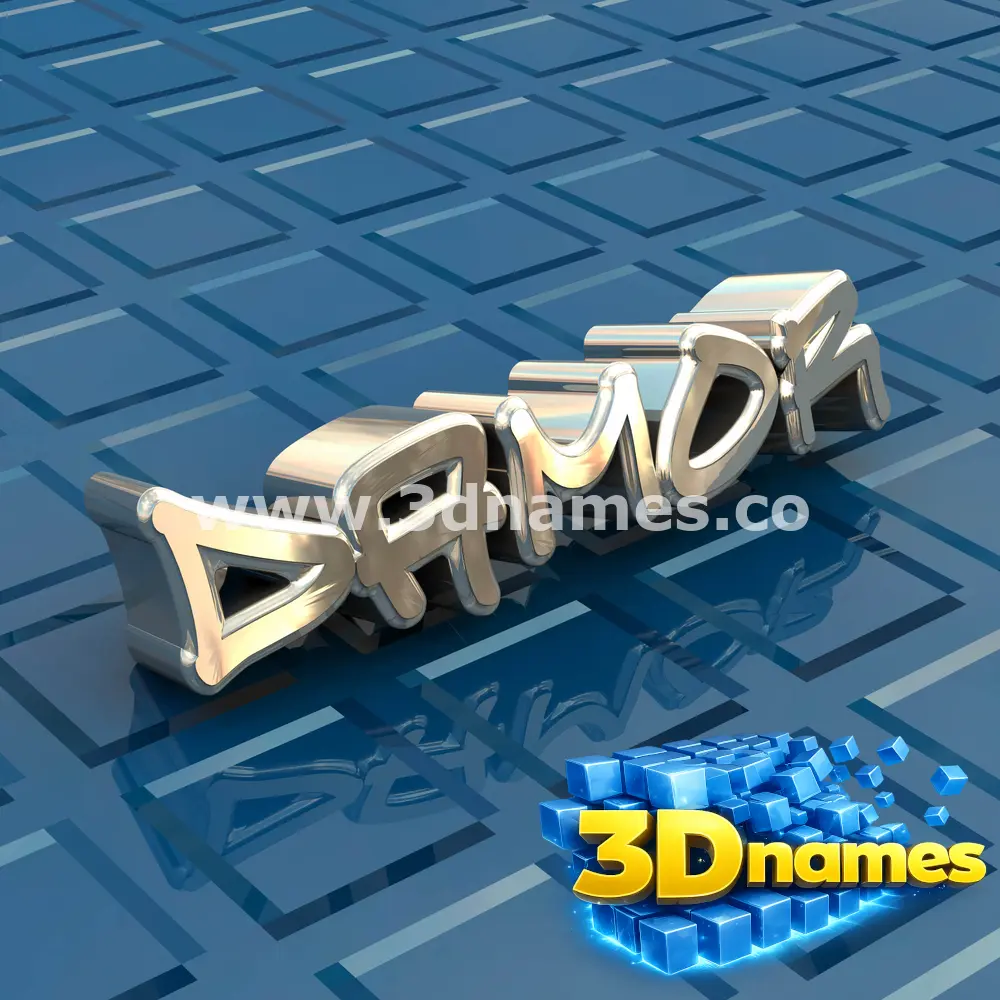 damor in Blue Bling style - 3D name wallpaper