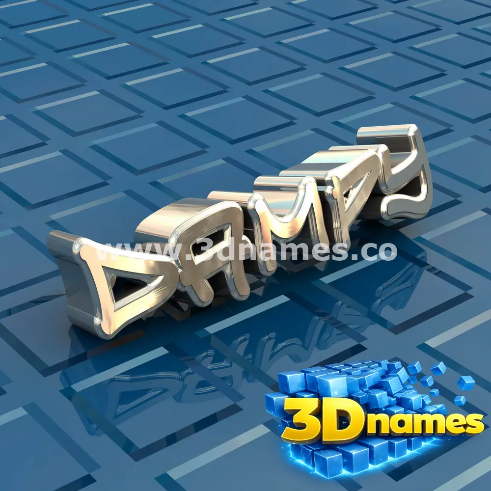 dampy in Blue Bling style - 3D name wallpaper