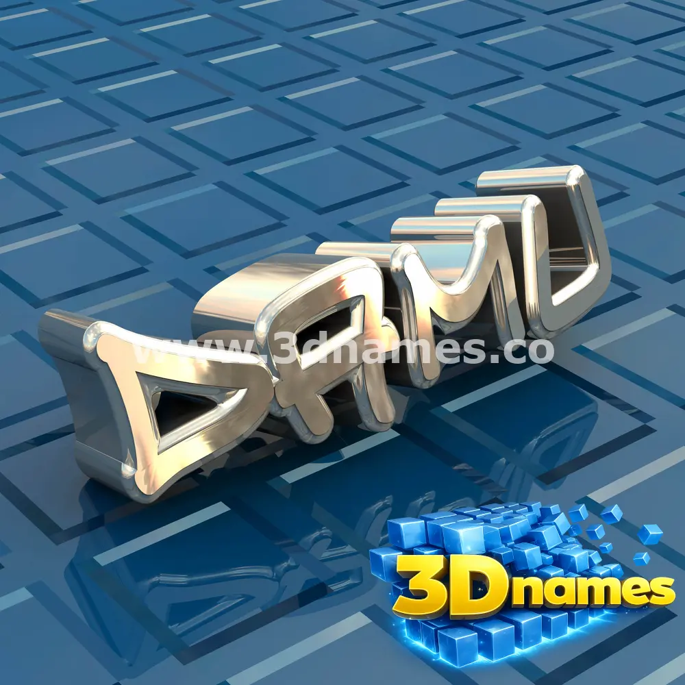 damu in Blue Bling style - 3D name wallpaper