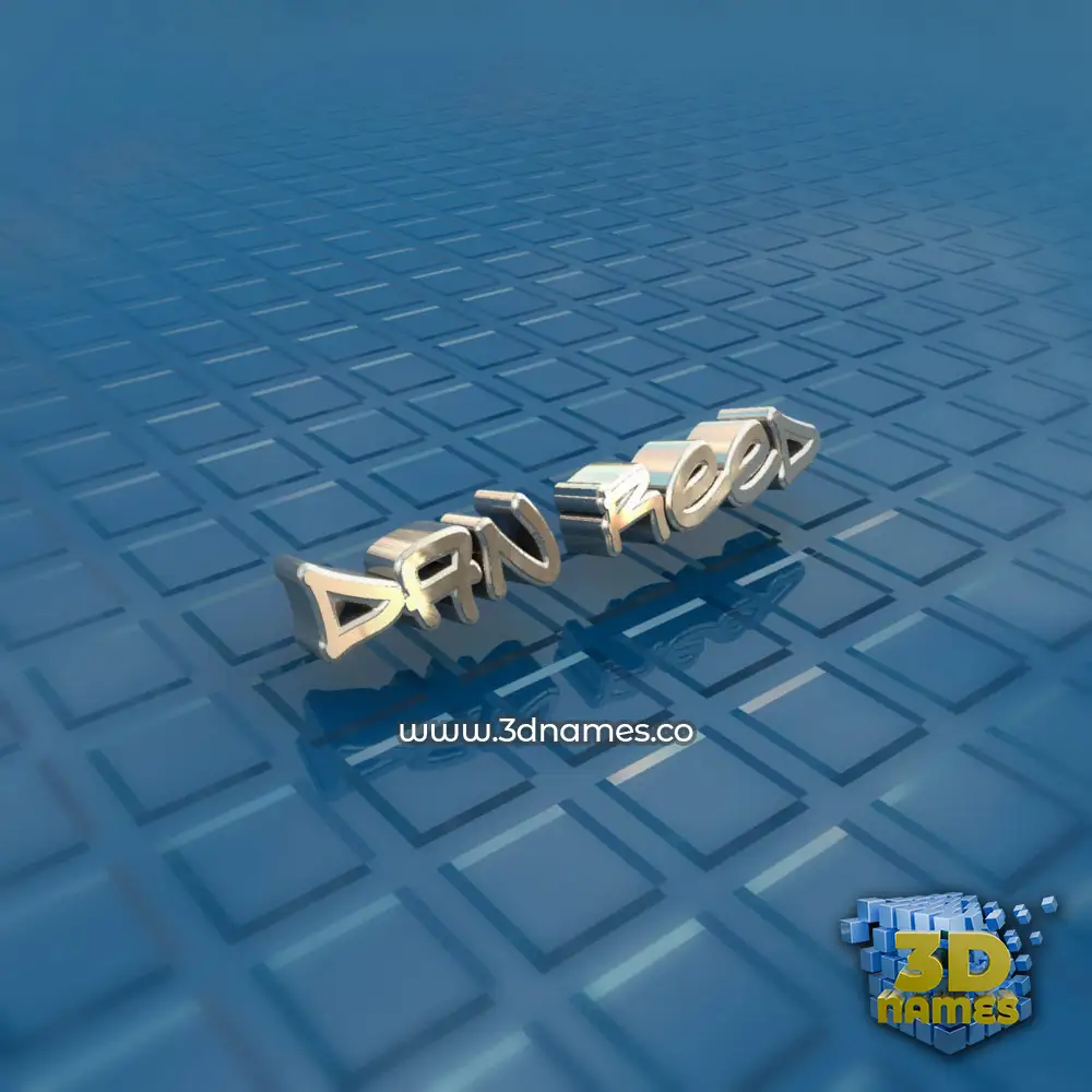 dan reed in Blue Bling style - 3D name wallpaper