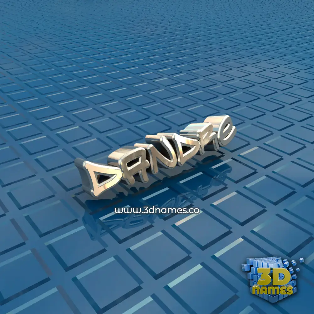 dandre in Blue Bling style - 3D name wallpaper