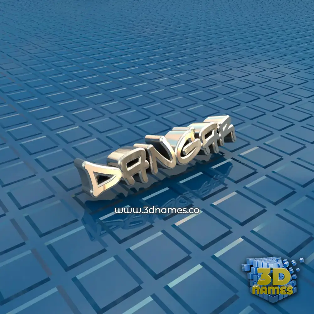 dangar in Blue Bling style - 3D name wallpaper