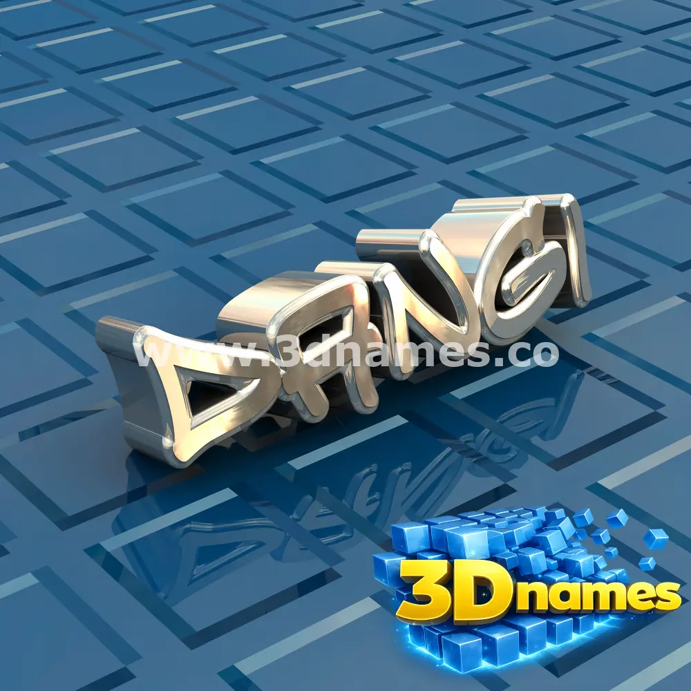 dangi in Blue Bling style - 3D name wallpaper