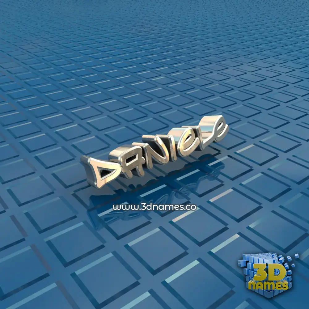 daniele in Blue Bling style - 3D name wallpaper