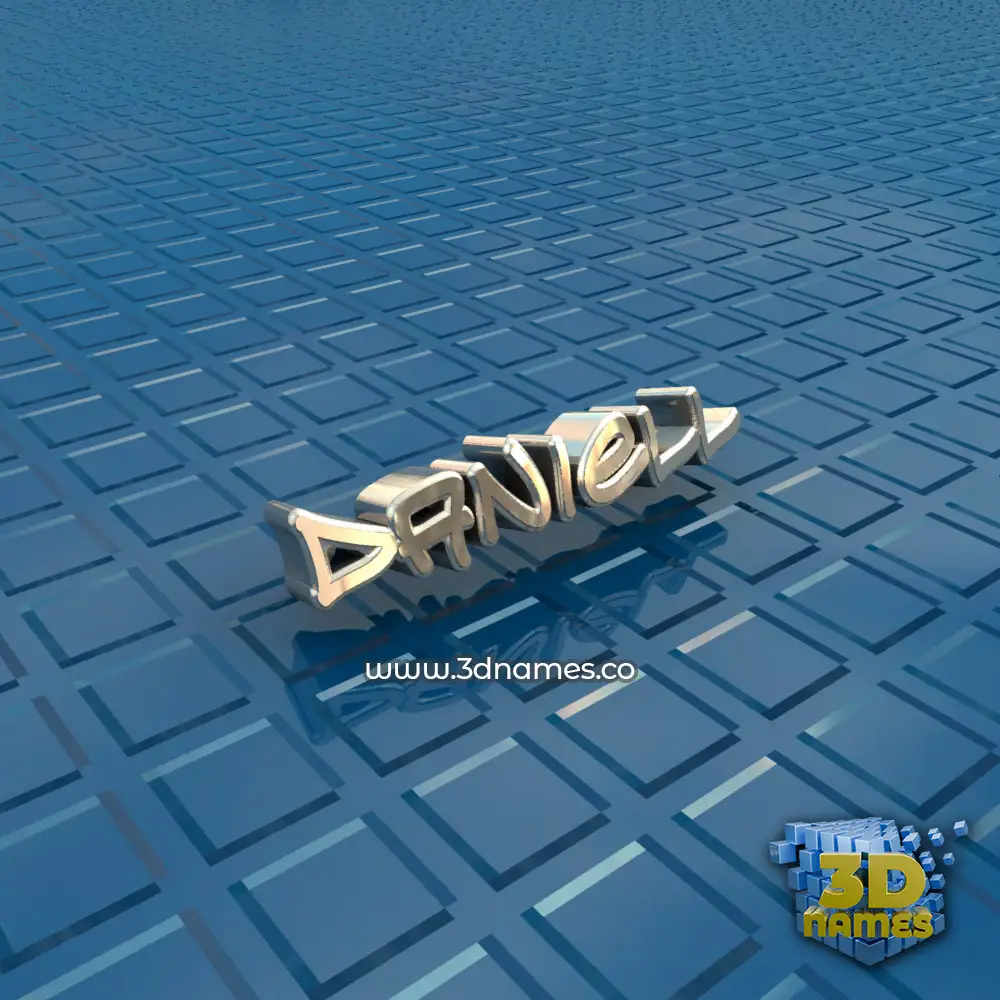 daniell in Blue Bling style - 3D name wallpaper