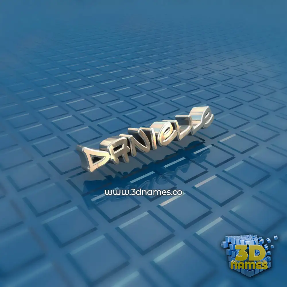 danielle in Blue Bling style - 3D name wallpaper