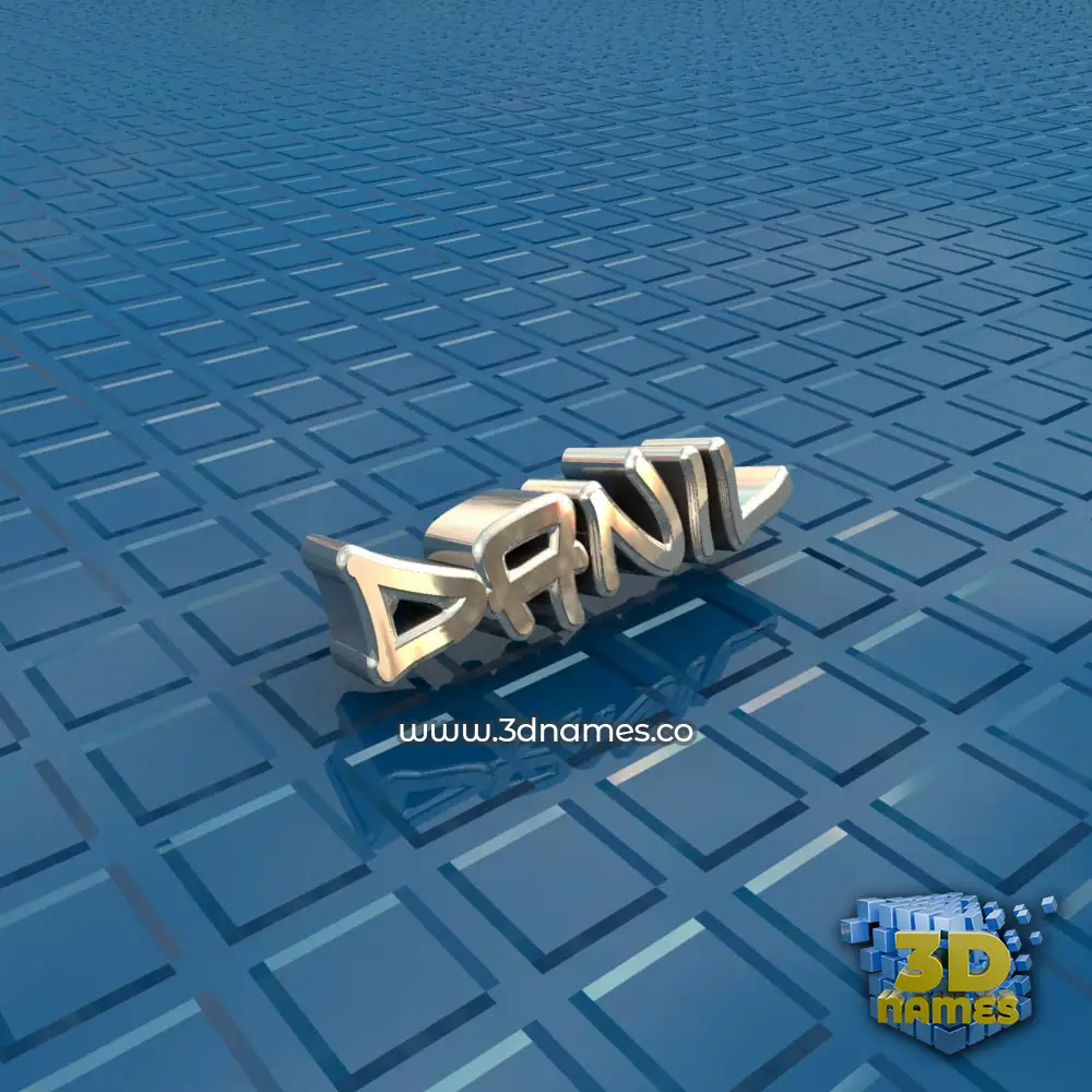 danil in Blue Bling style - 3D name wallpaper
