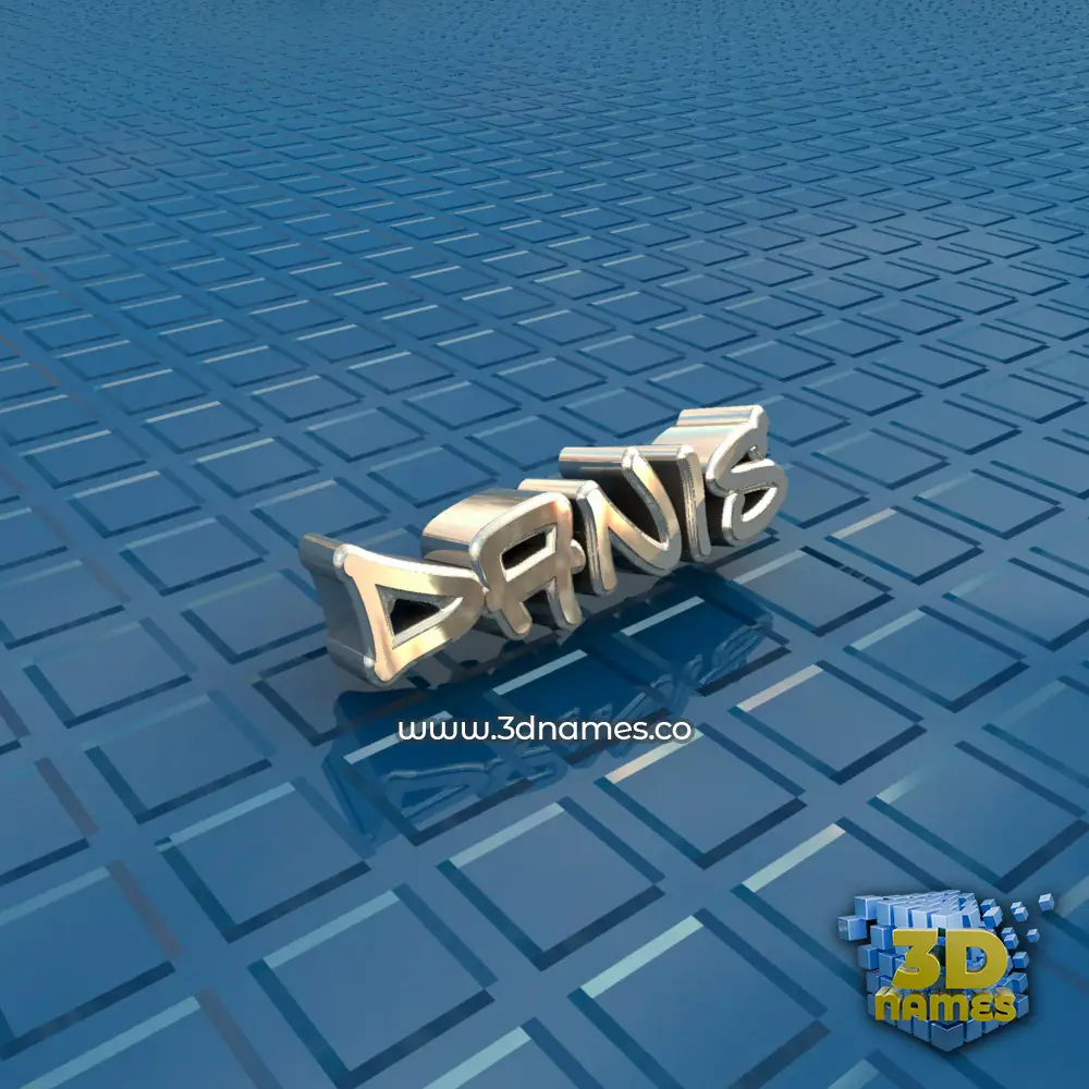 danis in Blue Bling style - 3D name wallpaper