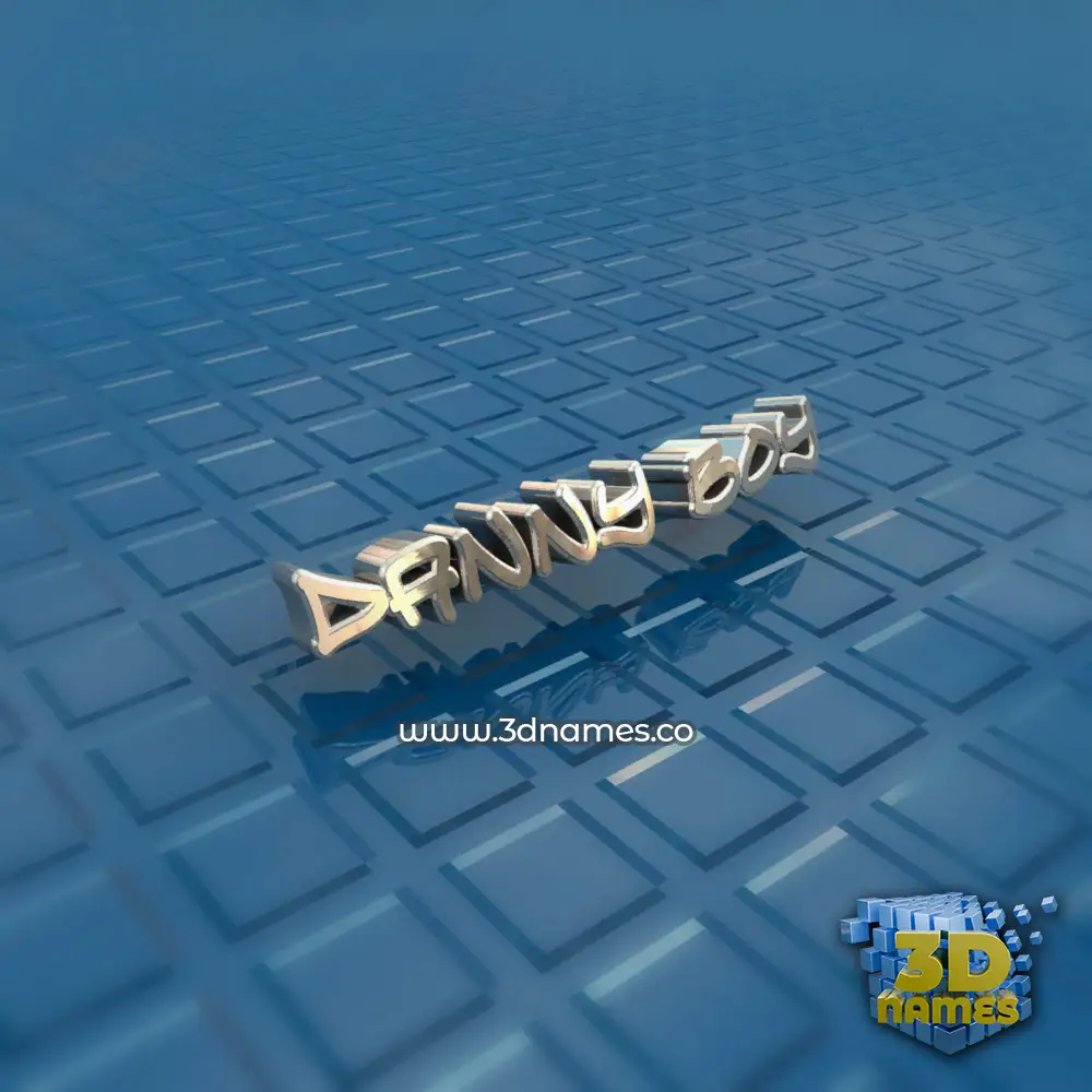 danny boy in Blue Bling style - 3D name wallpaper