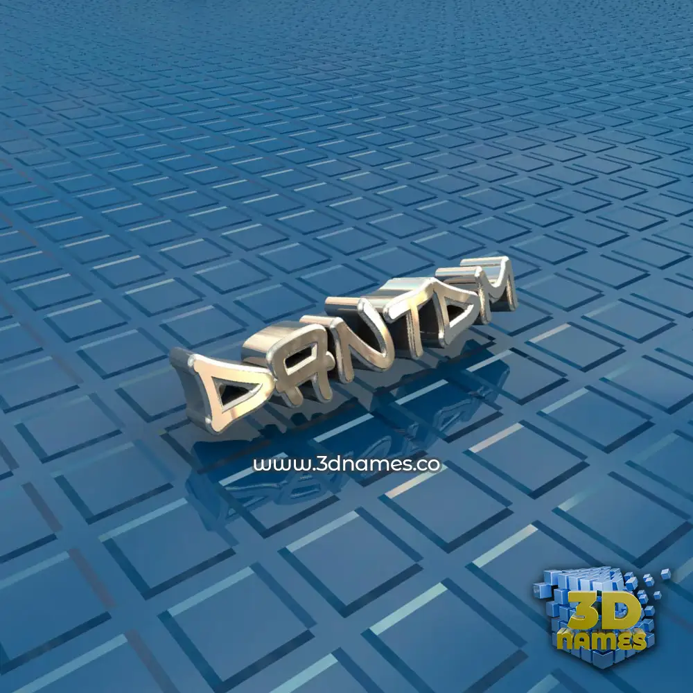 dantdm in Blue Bling style - 3D name wallpaper