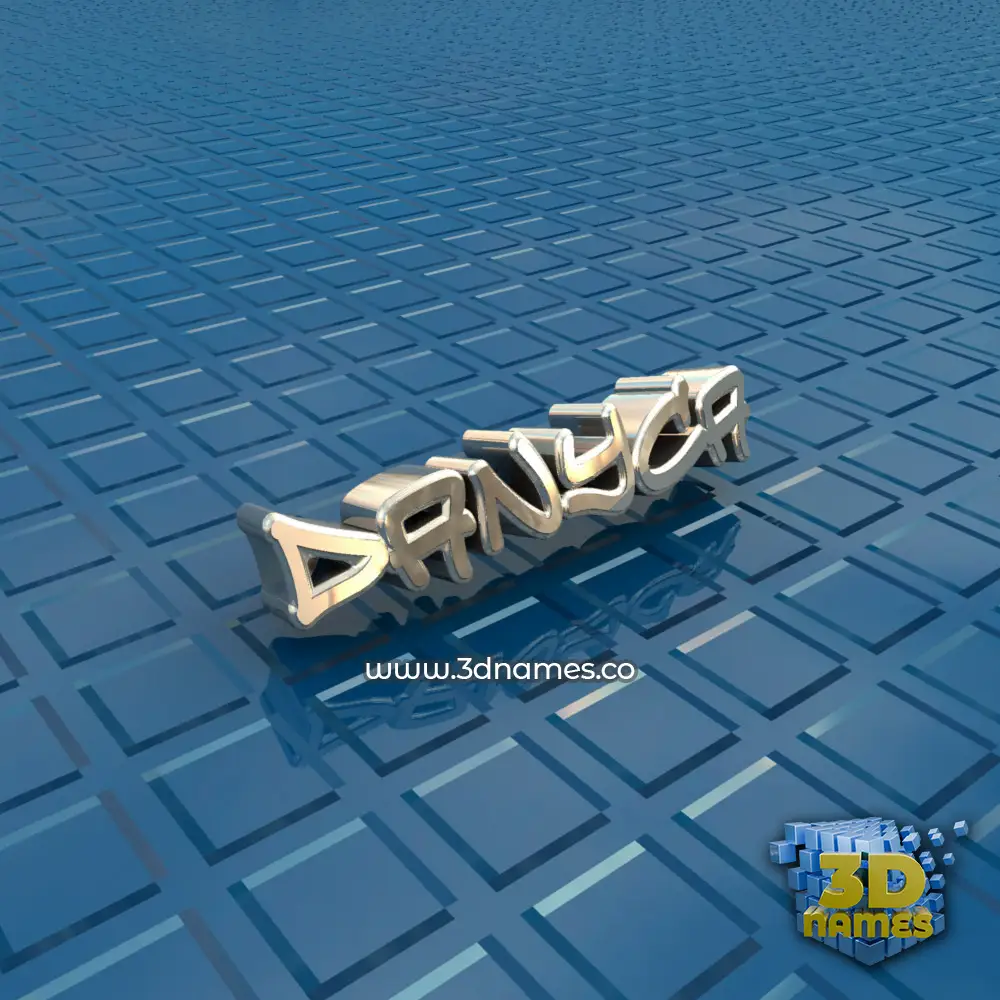 danyca in Blue Bling style - 3D name wallpaper