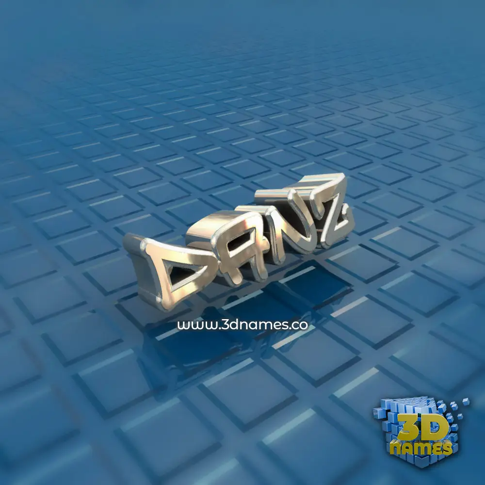 danz in Blue Bling style - 3D name wallpaper