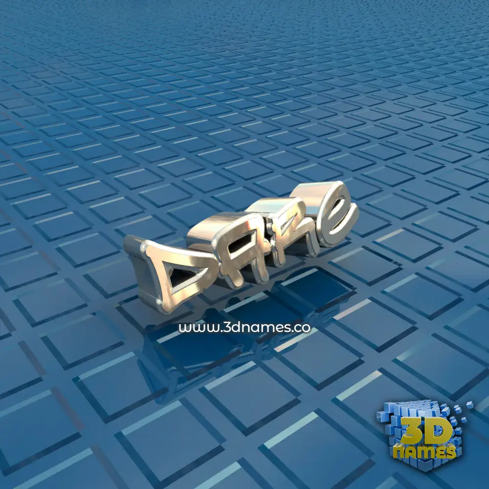 dare in Blue Bling style - 3D name wallpaper