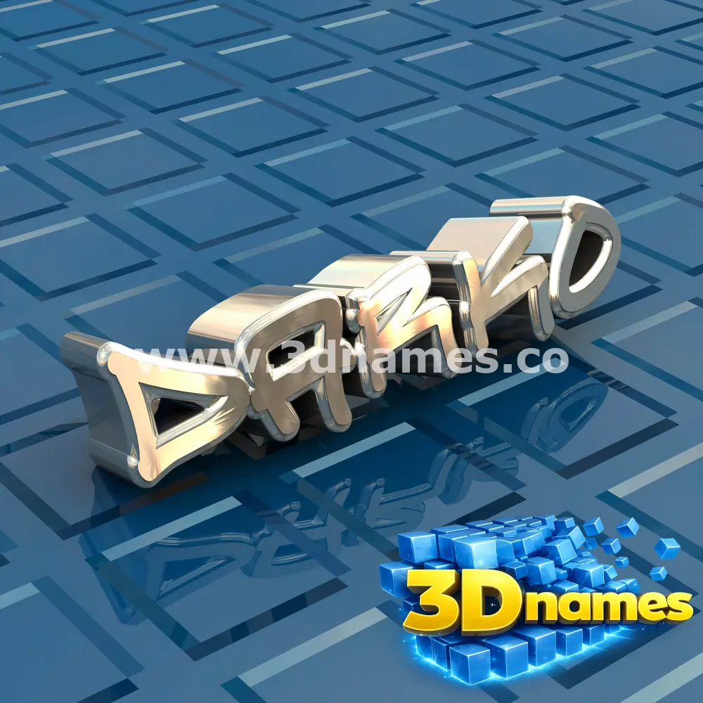 darko in Blue Bling style - 3D name wallpaper