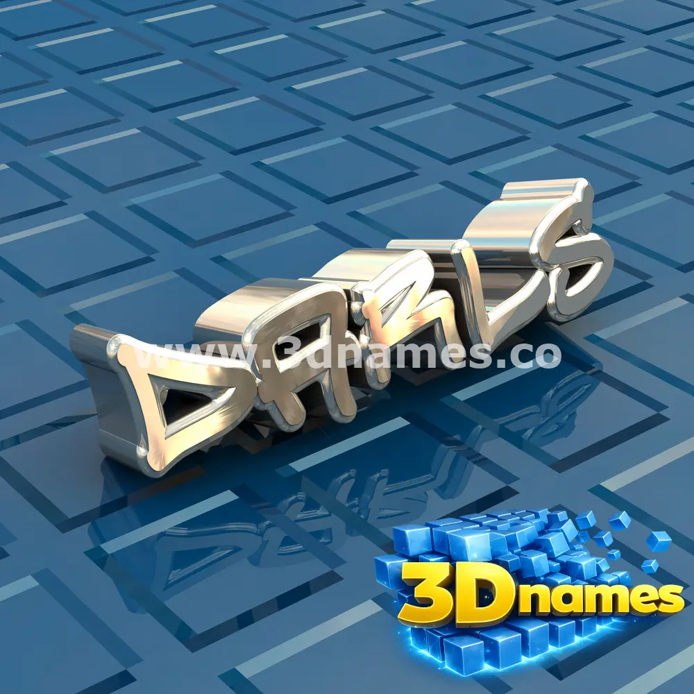 darls in Blue Bling style - 3D name wallpaper