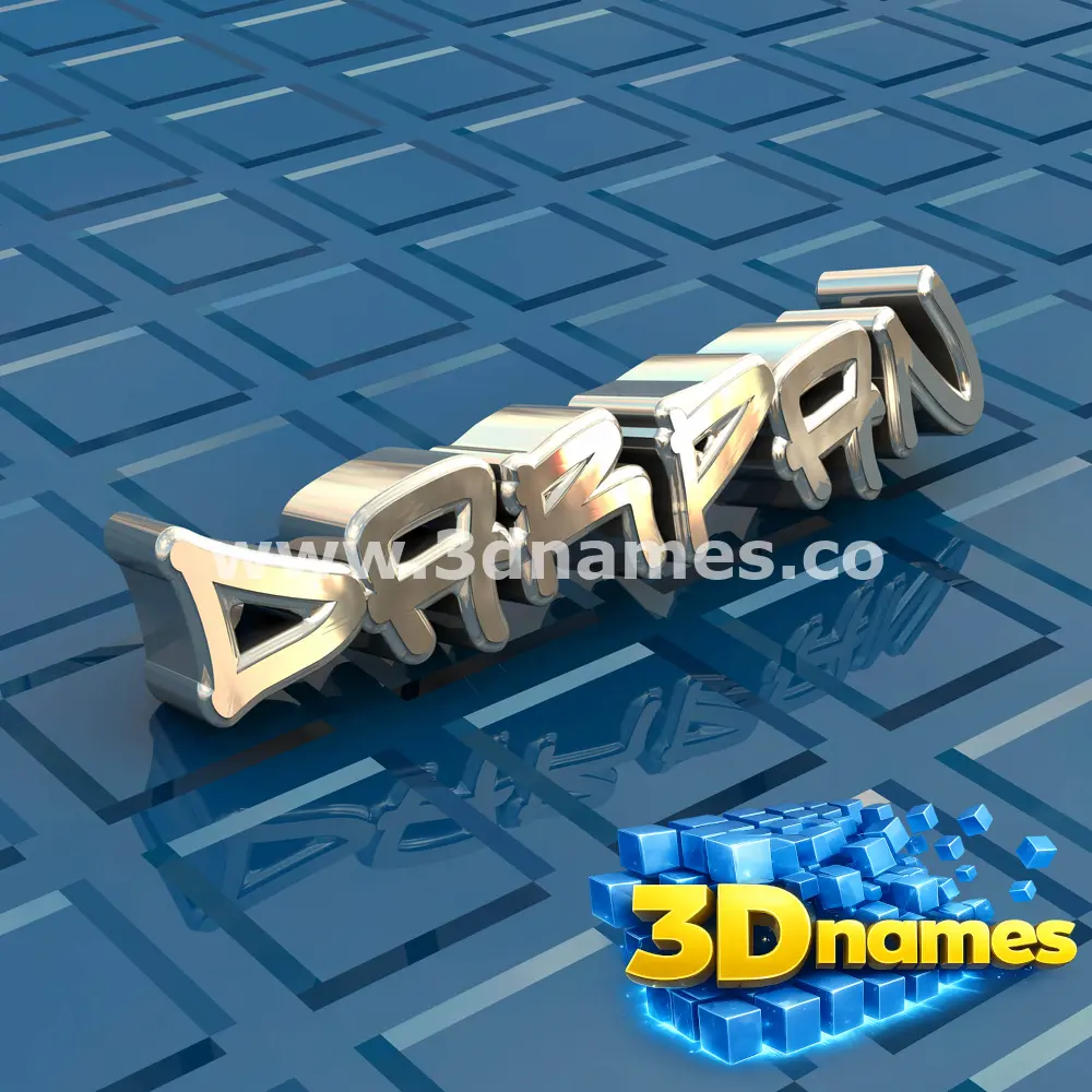 darpan in Blue Bling style - 3D name wallpaper