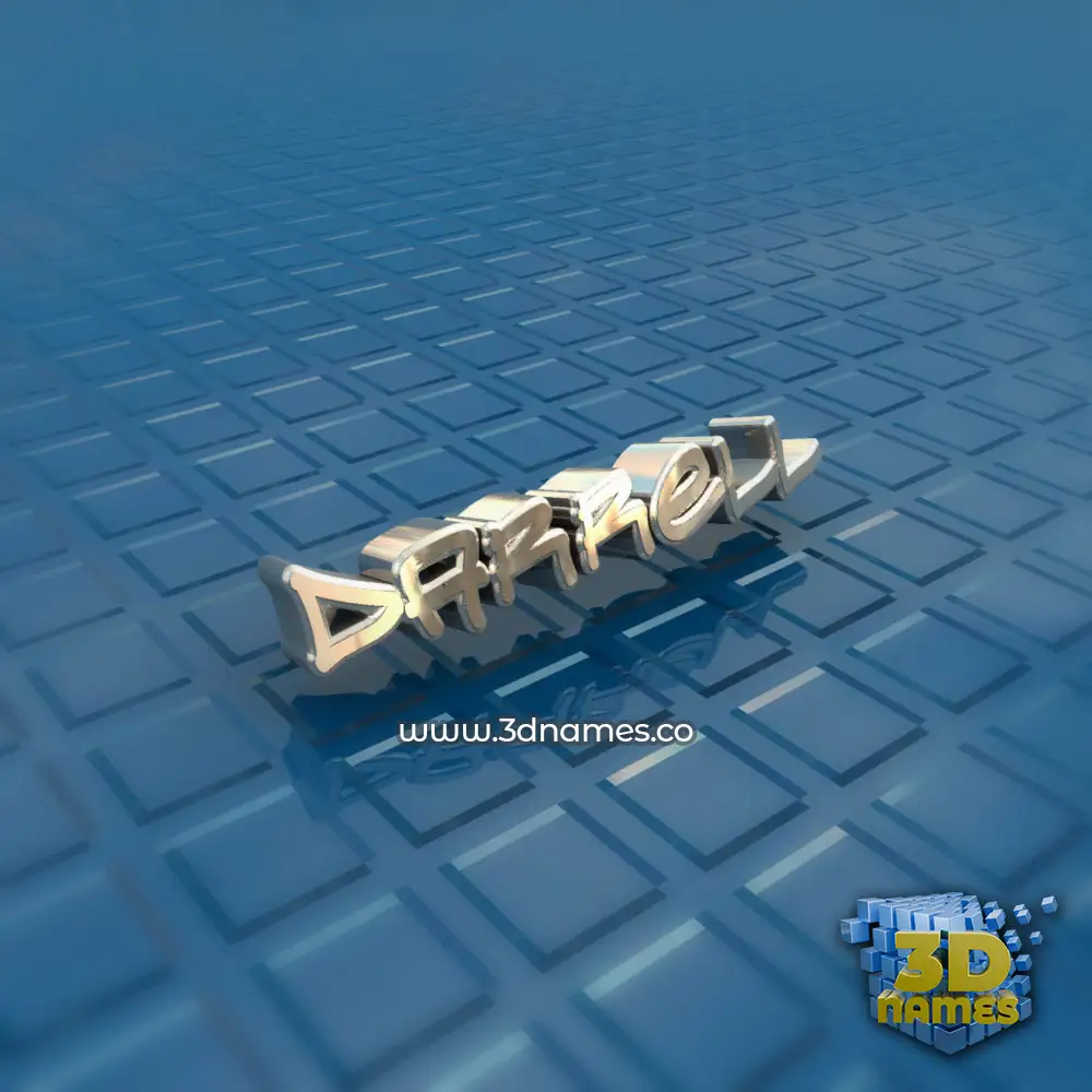 darrell in Blue Bling style - 3D name wallpaper