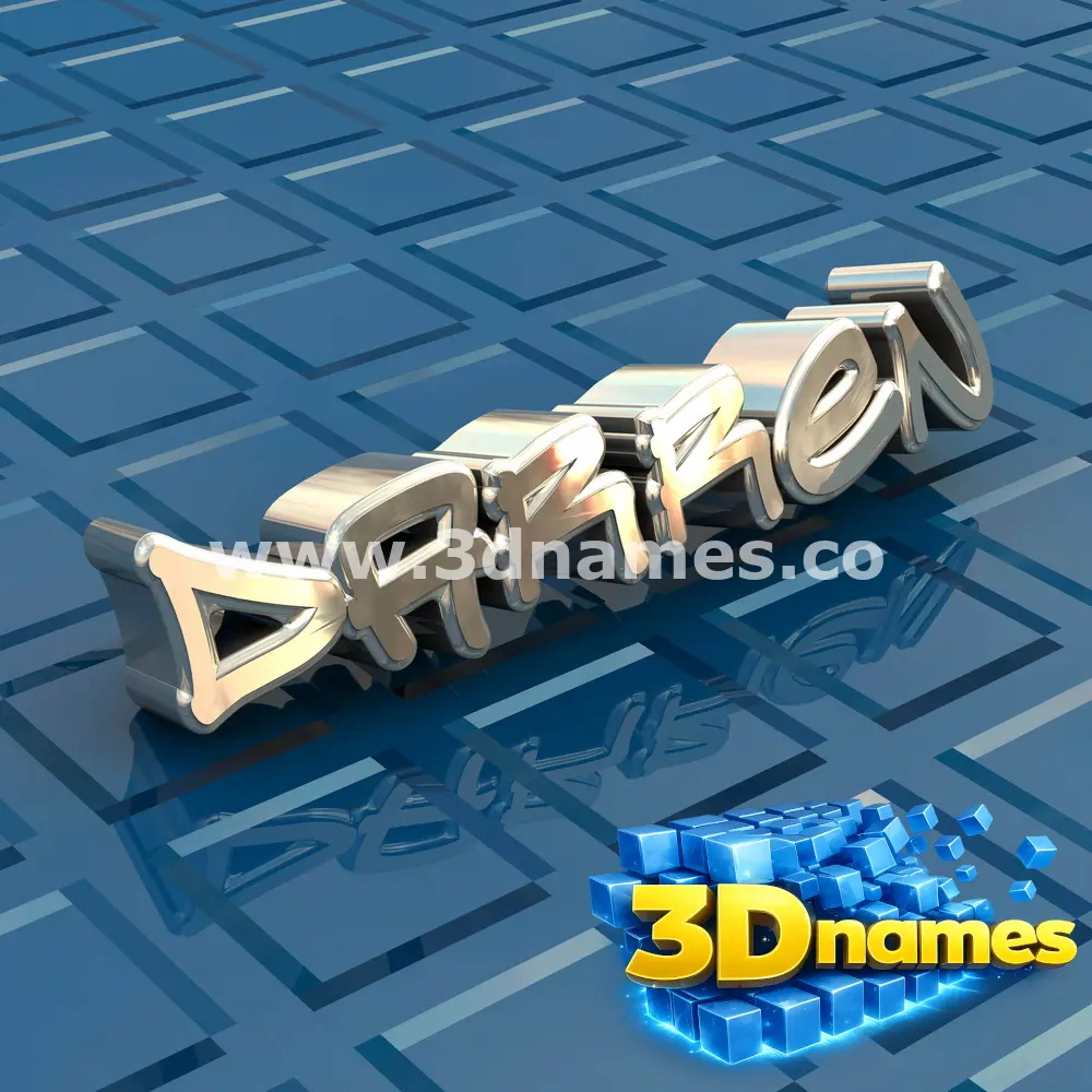 darren in Blue Bling style - 3D name wallpaper
