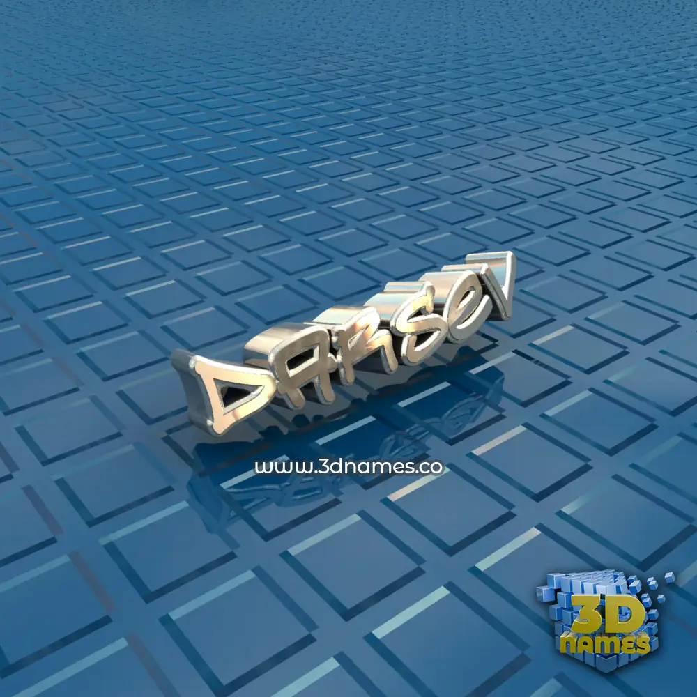 darsev in Blue Bling style - 3D name wallpaper