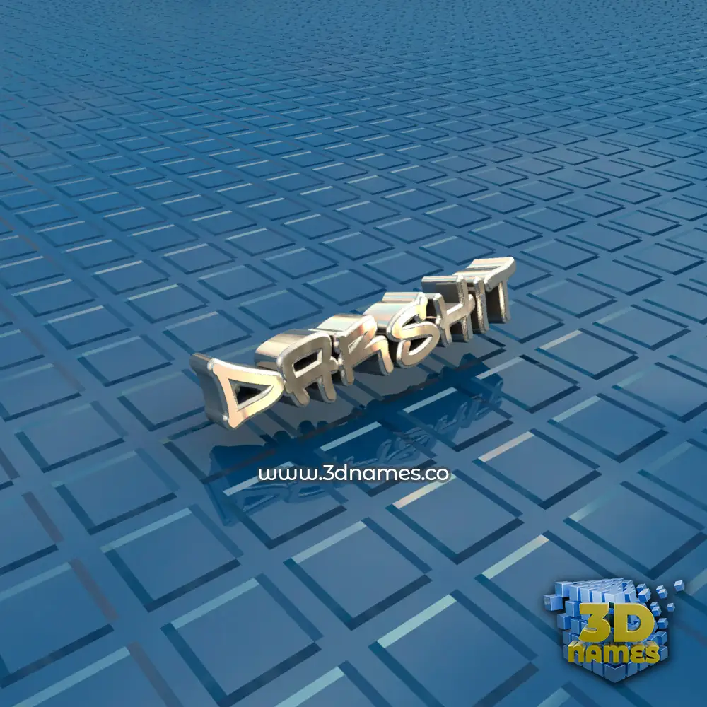 darshit in Blue Bling style - 3D name wallpaper