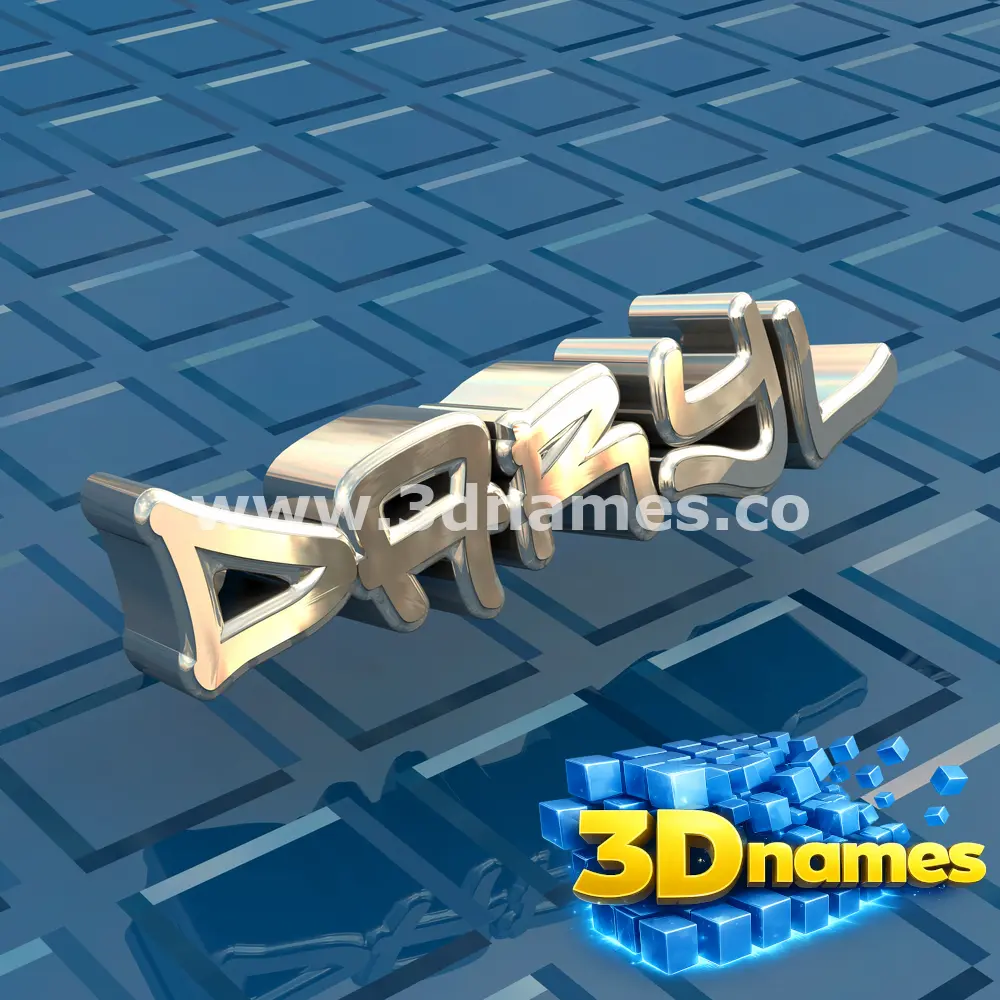 daryl in Blue Bling style - 3D name wallpaper