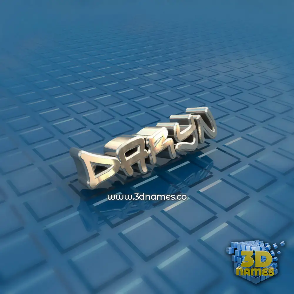 daryn in Blue Bling style - 3D name wallpaper